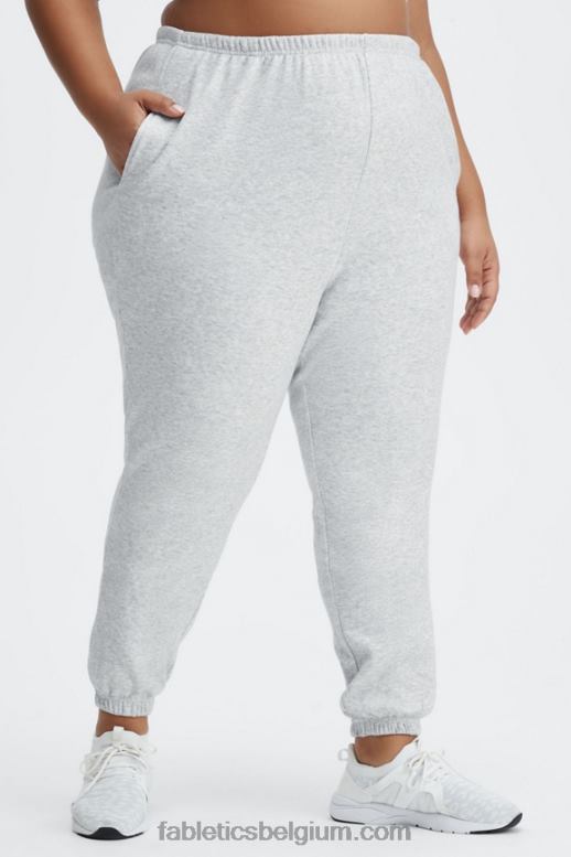 zwart/reflecterend zilver vrouwen go-to slanke joggingbroek Fabletics LH20J135