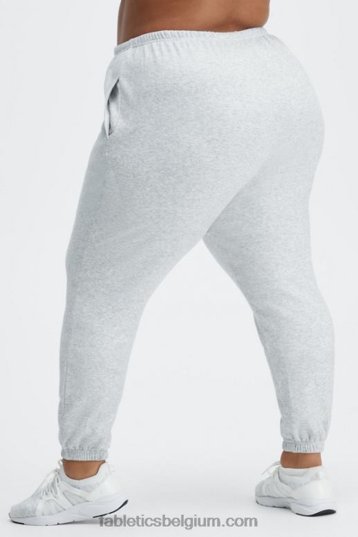 zwart/reflecterend zilver vrouwen go-to slanke joggingbroek Fabletics LH20J135