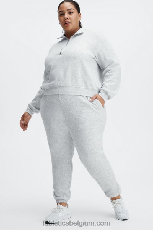 zwart/reflecterend zilver vrouwen go-to slanke joggingbroek Fabletics LH20J135