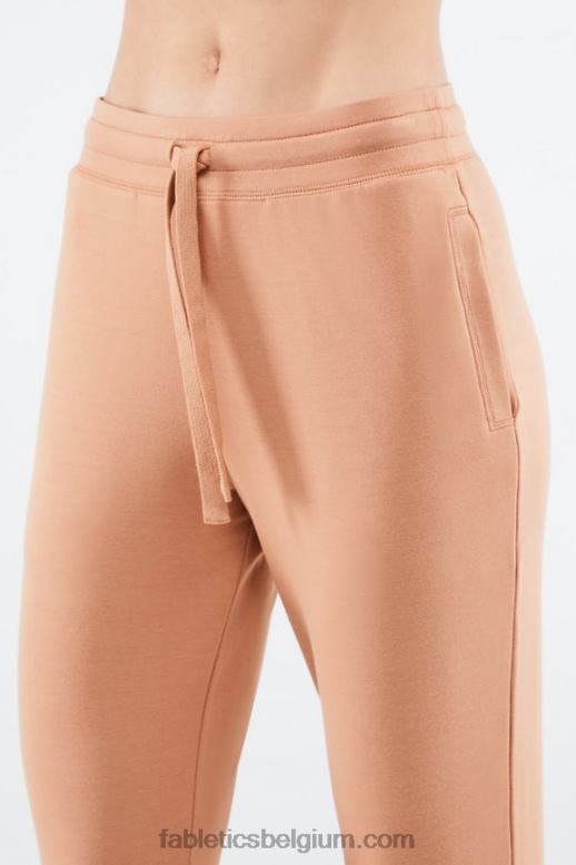 zwart/regenwolk vrouwen luxe badstof jogger 1 Fabletics LH20J14