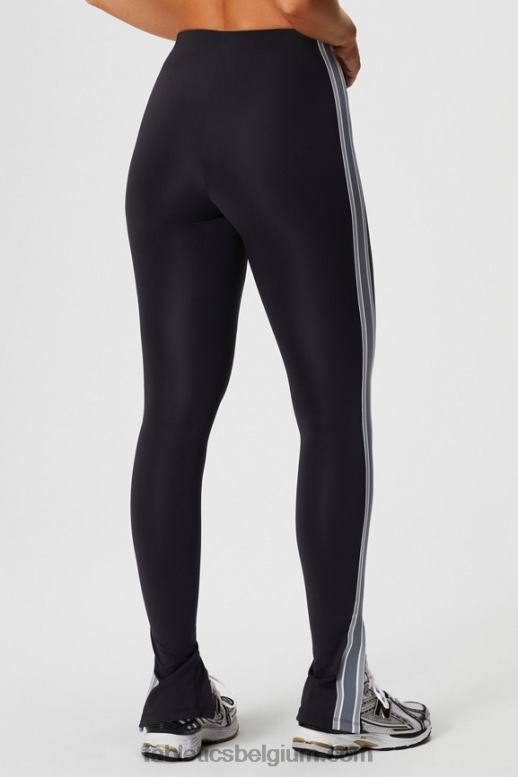 zwart/regenwolk vrouwen motion365+ pull-on broek met gedraaide strepen Fabletics LH20J47