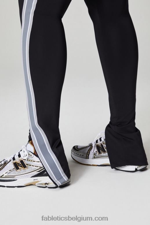 zwart/regenwolk vrouwen motion365+ pull-on broek met gedraaide strepen Fabletics LH20J48
