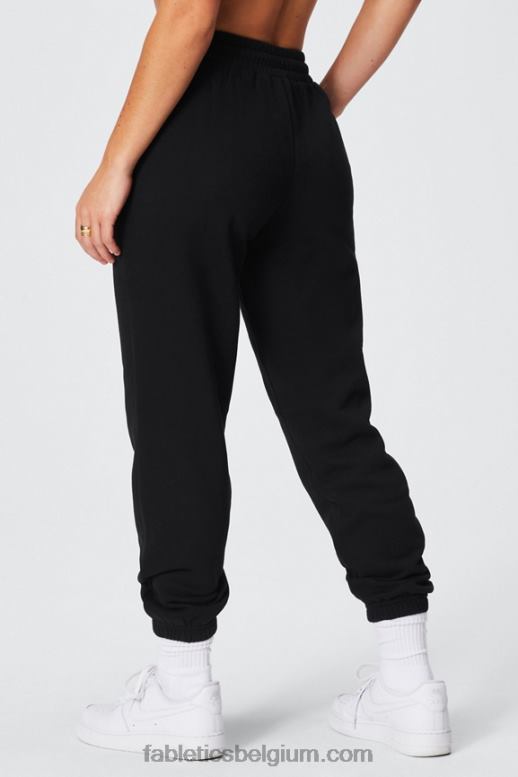 zwart/tin vrouwen forever fleece joggingbroek Fabletics LH20J71