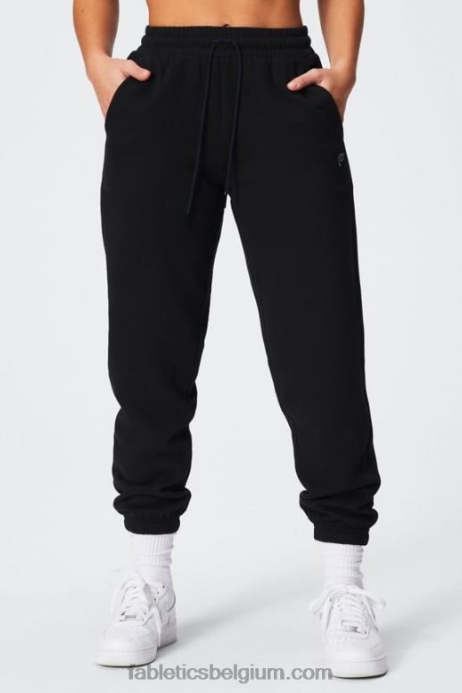 zwart/tin vrouwen forever fleece joggingbroek Fabletics LH20J71