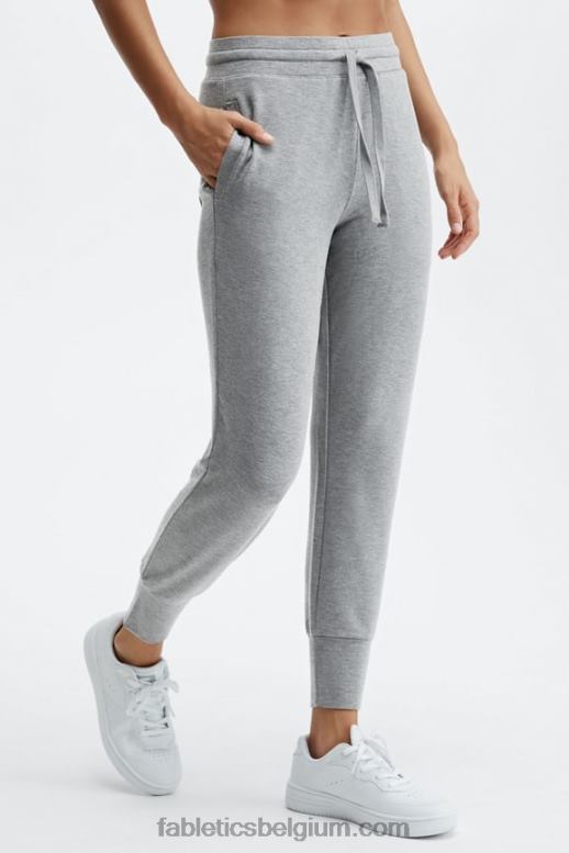 zwart/tin vrouwen luxe badstof jogger 3 Fabletics LH20J22