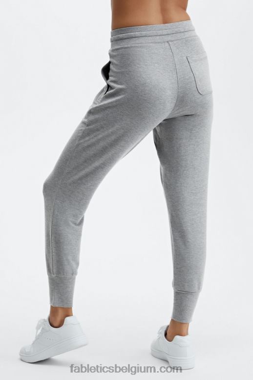 zwart/tin vrouwen luxe badstof jogger 3 Fabletics LH20J22