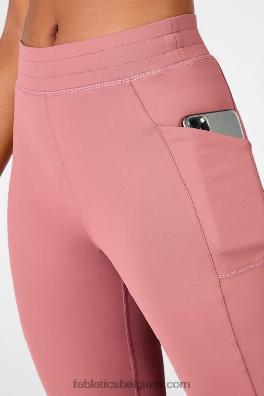 zwart/tin vrouwen thermaflex hoog getailleerde pocketjoggingbroek Fabletics LH20J65