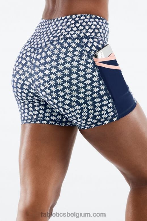 afgrond porter daisy/roze stof vrouwen trinity motion365 halfhoge 5'' short Fabletics LH20J368