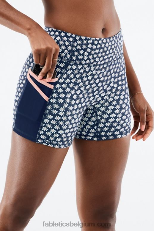 afgrond porter daisy/roze stof vrouwen trinity motion365 halfhoge 5'' short Fabletics LH20J368