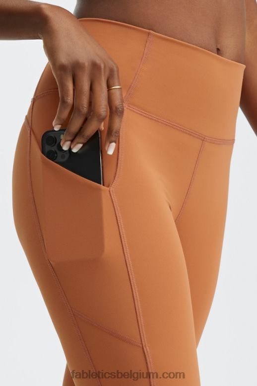 afgrond / vermiljoen vrouwen oasis broekzak met hoge taille 9 Fabletics LH20J522