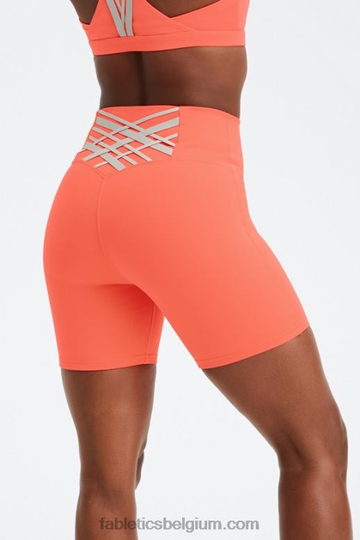 atomair/steengroeve grijs vrouwen boost powerhold hoog getailleerde 6'' short Fabletics LH20J420