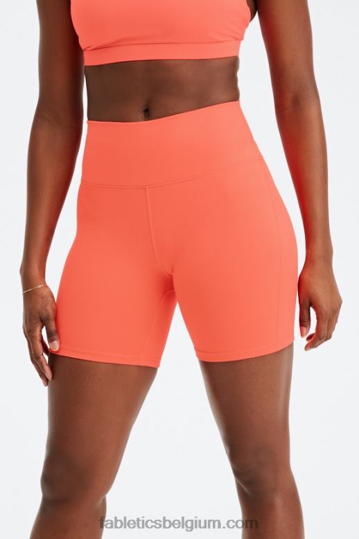 atomair/steengroeve grijs vrouwen boost powerhold hoog getailleerde 6'' short Fabletics LH20J420