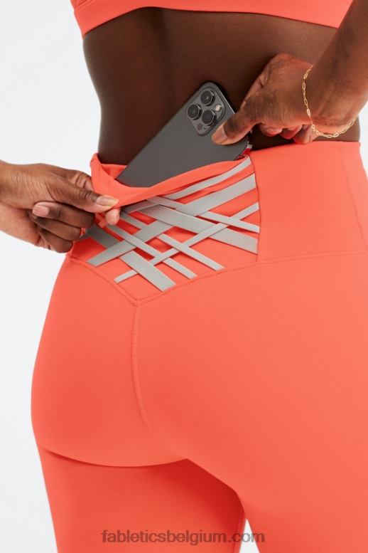 atomair/steengroeve grijs vrouwen boost powerhold hoog getailleerde 6'' short Fabletics LH20J420
