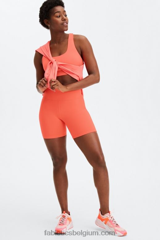 atomair/steengroeve grijs vrouwen boost powerhold hoog getailleerde 6'' short Fabletics LH20J420