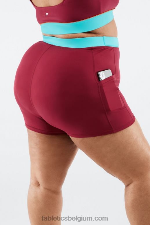 baksteen/multi vrouwen high-waisted motion365 hike short 3'' Fabletics LH20J557