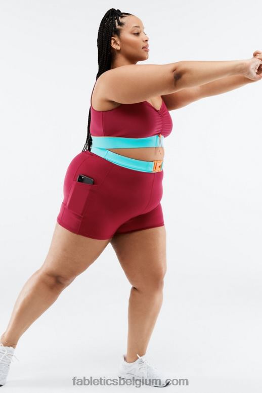 baksteen/multi vrouwen high-waisted motion365 hike short 3'' Fabletics LH20J557