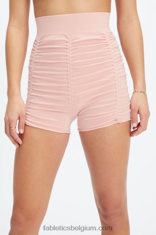 baksteen/multi vrouwen naadloze short met hoge taille en ruches Fabletics LH20J396