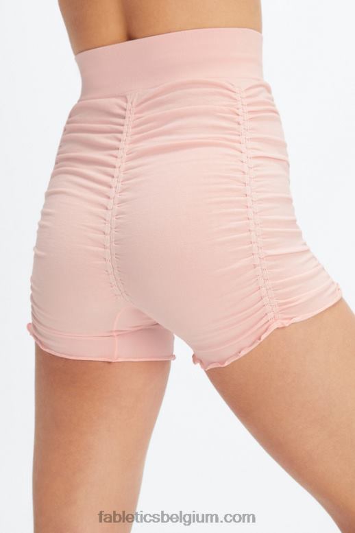 baksteen/multi vrouwen naadloze short met hoge taille en ruches Fabletics LH20J396