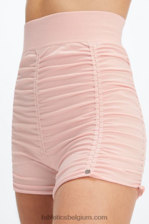baksteen/multi vrouwen naadloze short met hoge taille en ruches Fabletics LH20J396