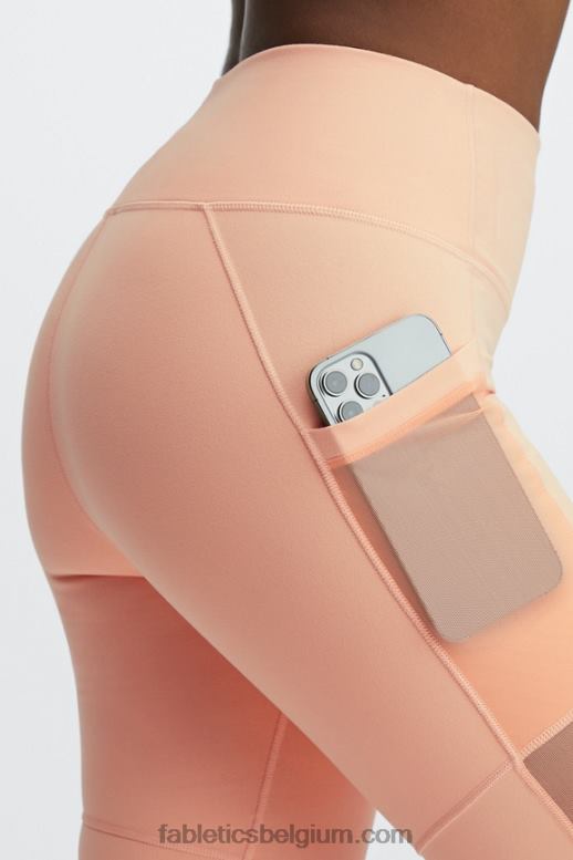 basilicum/groene citrus/roze wolk vrouwen on-the-go powerhold high-waisted 9'' short Fabletics LH20J518