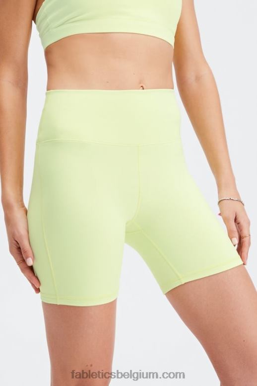 citroencreme/multi vrouwen boost powerhold hoog getailleerde 6'' short Fabletics LH20J414