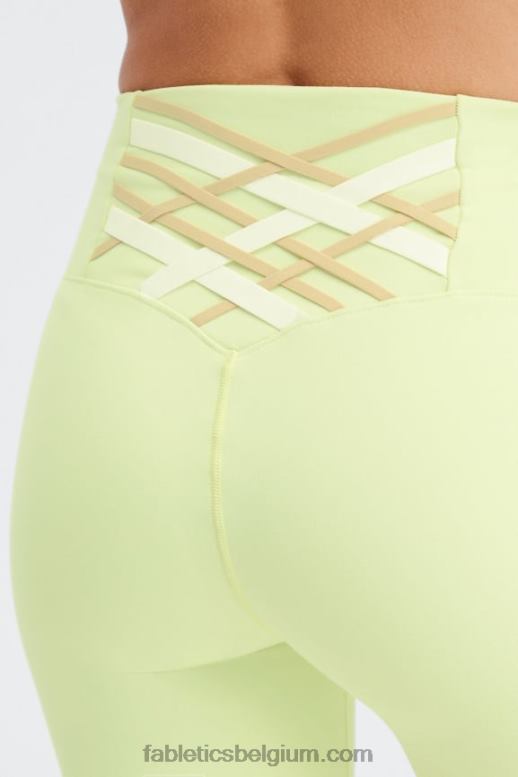 citroencreme/multi vrouwen boost powerhold hoog getailleerde 6'' short Fabletics LH20J414