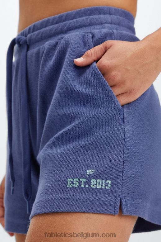 diep kobalt/aloë vrouwen go-to vintage sweatshort Fabletics LH20J489