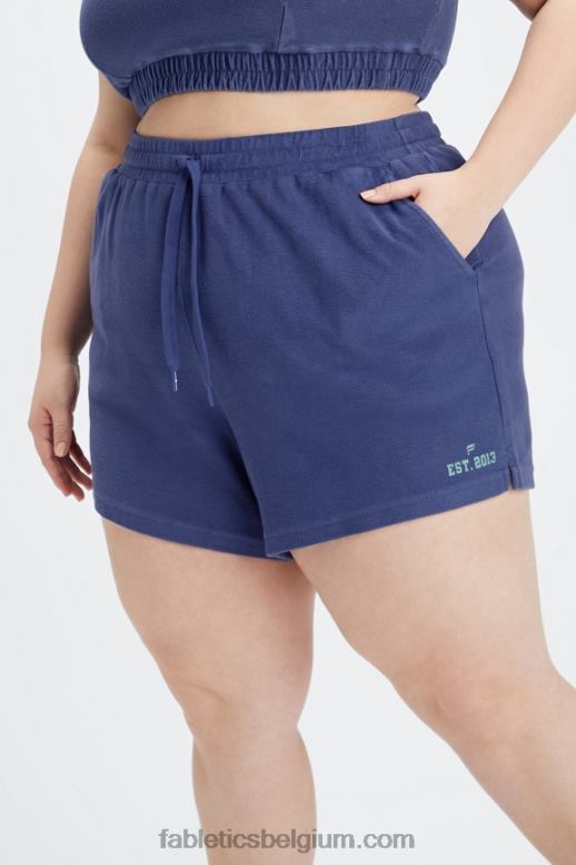 diep kobalt/aloë vrouwen go-to vintage sweatshort Fabletics LH20J490