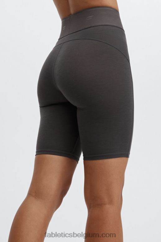 diep kobalt/aloë vrouwen wollen baselayer bike short met ultrahoge taille 6
