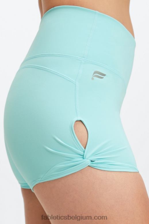 diep marineblauw/multi vrouwen oasis pureluxe hoog getailleerde twist 3'' short Fabletics LH20J437