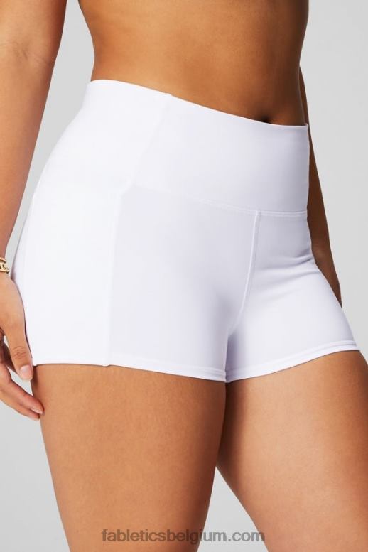 diepe marine/regenwolk vrouwen oasis pureluxe short van 2'' met hoge taille Fabletics LH20J460