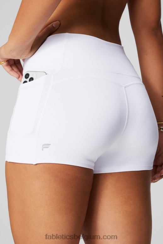 diepe marine/regenwolk vrouwen oasis pureluxe short van 2'' met hoge taille Fabletics LH20J460