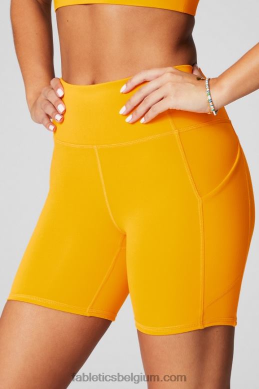 diepste zee/zwart vrouwen oasis pureluxe hoog getailleerde 6'' short 9 Fabletics LH20J281