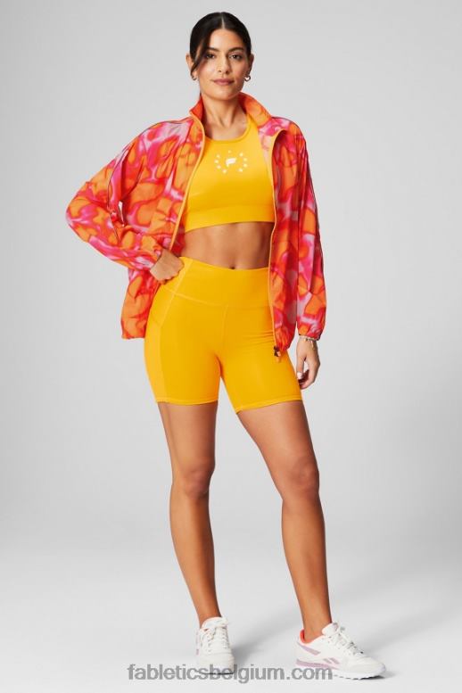 diepste zee/zwart vrouwen oasis pureluxe hoog getailleerde 6'' short 9 Fabletics LH20J281