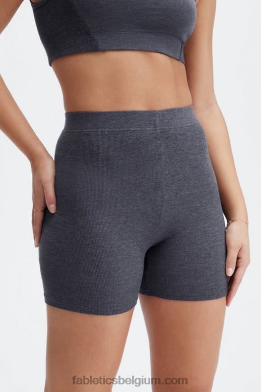 duinen/maanblauw vrouwen restoreknit slim short Fabletics LH20J404