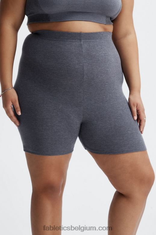 duinen/maanblauw vrouwen restoreknit slim short Fabletics LH20J405