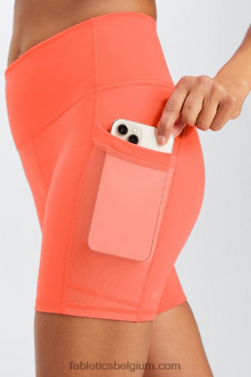 elektrisch violet/luchtpaars vrouwen on-the-go powerhold high-waisted 6'' short 6 Fabletics LH20J256