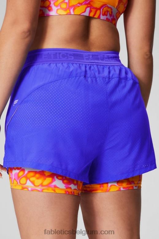 extreem koningsblauw/roze escape summer madness/reflecterend zilver vrouwen geperforeerde run 5 