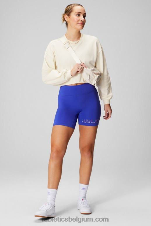 extreem koninklijk/grafisch vrouwen overal motion365+ high-waisted 6'' short Fabletics LH20J616