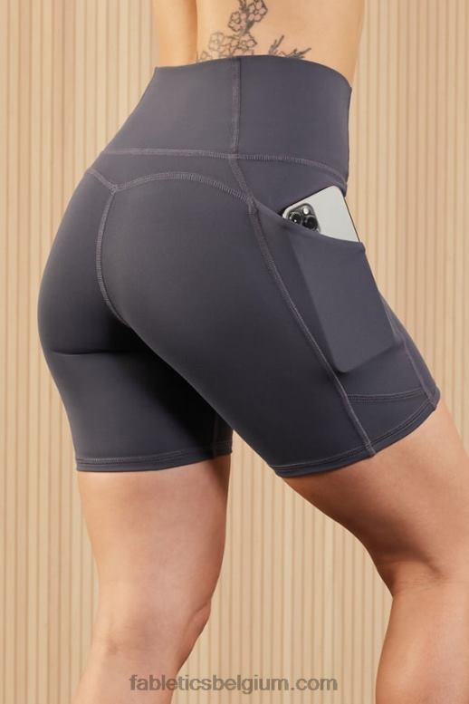 fantoom/zwart vrouwen oasis pureluxe hoog getailleerde 6'' short 10 Fabletics LH20J286