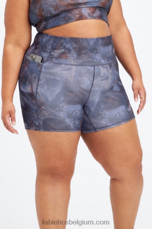 fjord/multi vrouwen oasis pureluxe short van 5'' met hoge taille Fabletics LH20J470