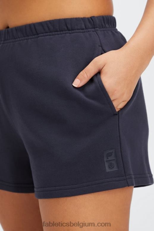 gedraaide twill/donkerrood vrouwen universele tennis lichtgewicht go-to slim sweatshort Fabletics LH20J378