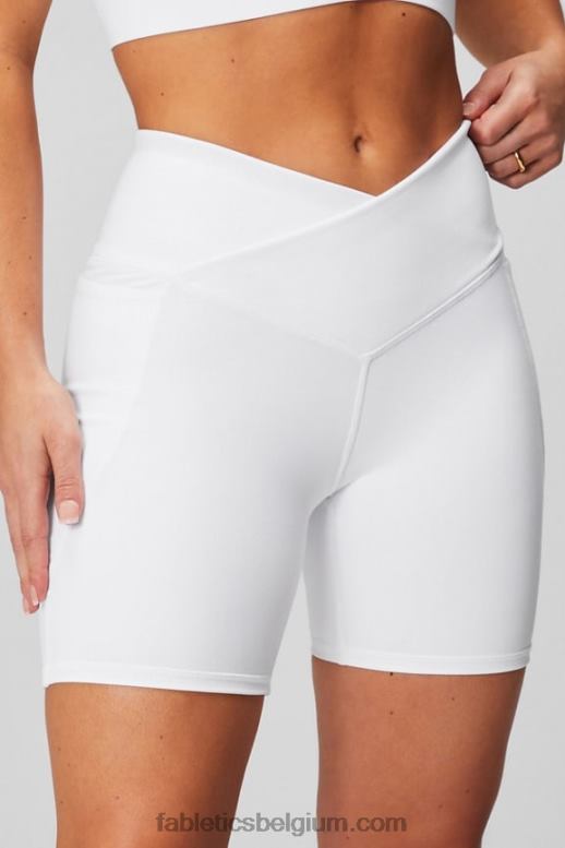 geluksgroene palm/klassiek wit vrouwen oasis pureluxe hw crossover 6'' kort Fabletics LH20J314