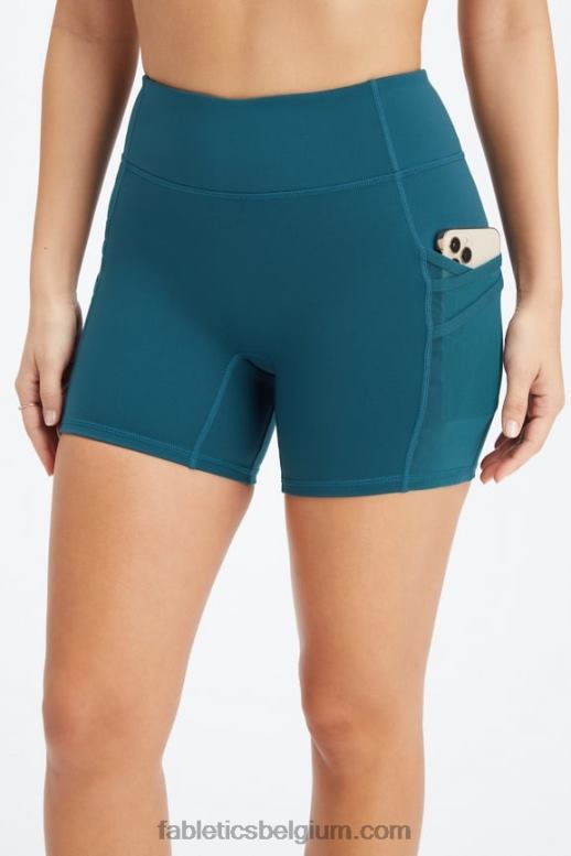 gesuikerde limoen/hypergras vrouwen trinity motion365 mid-rise 5'' short Fabletics LH20J366