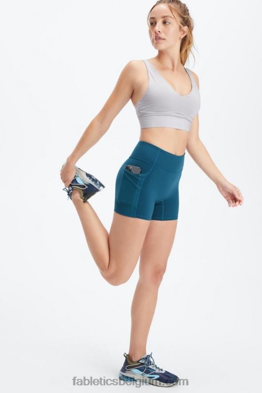 gesuikerde limoen/hypergras vrouwen trinity motion365 mid-rise 5'' short Fabletics LH20J366