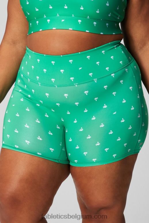 gewassen elektrische kers/wit vrouwen overal motion365+ high-waisted 6'' short Fabletics LH20J619
