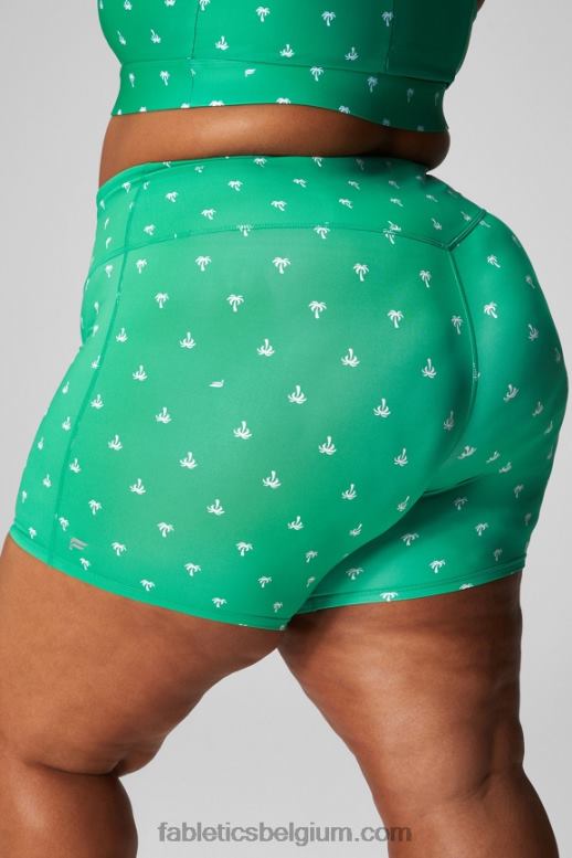 gewassen elektrische kers/wit vrouwen overal motion365+ high-waisted 6'' short Fabletics LH20J619