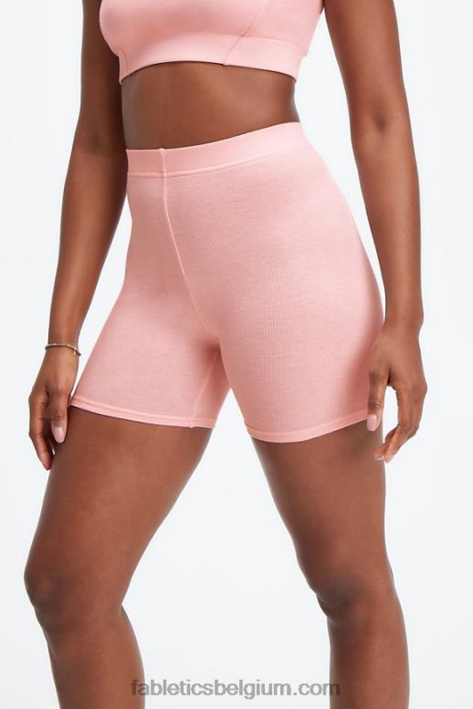 haute rood/maplewood vrouwen restoreknit slim short Fabletics LH20J399
