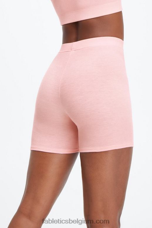 haute rood/maplewood vrouwen restoreknit slim short Fabletics LH20J399