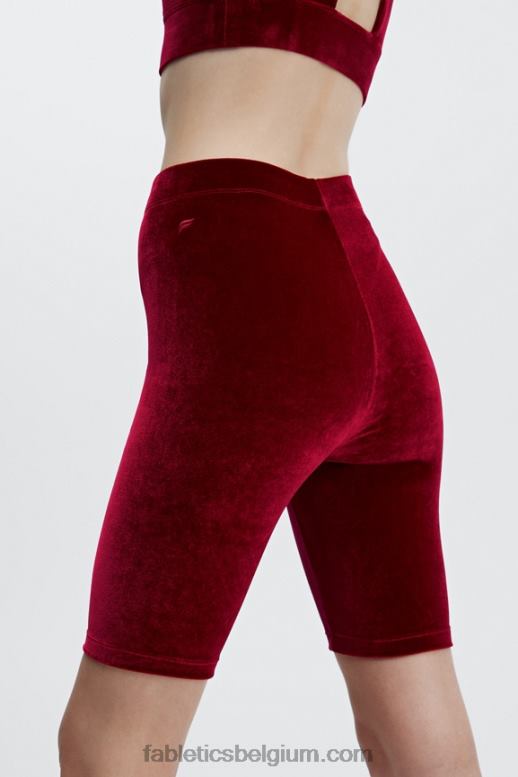 hazelaar/safari vrouwen hoog getailleerde velours short 9 Fabletics LH20J530